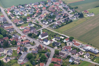 Oblique view of Scheibenhard in the state Bas-Rhin, France