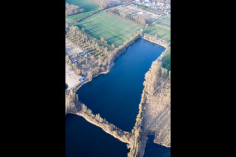 Jägerweiher in the Blue Adriatic recreation area in Altrip in the state Rhineland-Palatinate, Germany