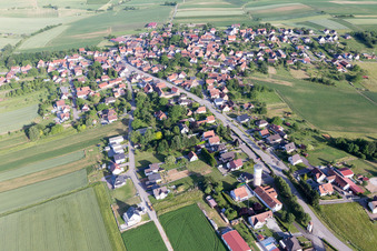 Aerial view of Schœnenbourg in the state Bas-Rhin, France