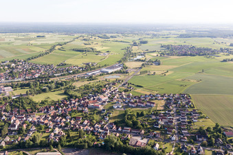 Retschwiller in the state Bas-Rhin, France seen from above