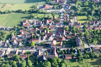 Kutzenhausen in the state Bas-Rhin, France out of the air