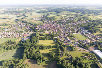 Aerial photograpy of Wœrth in the state Bas-Rhin, France