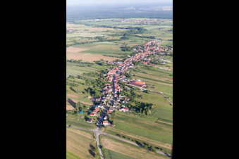 Gundershoffen in the state Bas-Rhin, France from the drone perspective