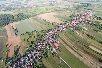 Bird's eye view of Forstheim in the state Bas-Rhin, France