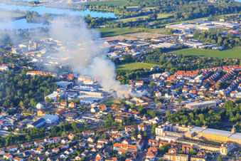 Major fire in Speyer in the state Rhineland-Palatinate, Germany