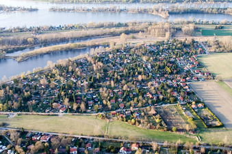 Carp Trail in the Blue Adriatic recreation area in Altrip in the state Rhineland-Palatinate, Germany