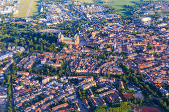 City view from Eselsdamm to the cathedral in Speyer in the state Rhineland-Palatinate, Germany