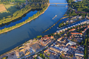 Construction site for residential development AM FLUSS at the Old Port Speyer in Speyer in the state Rhineland-Palatinate, Germany