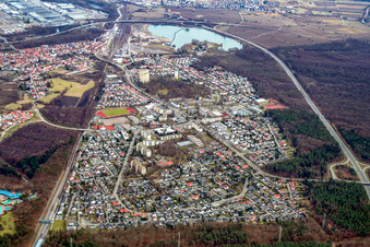 Dorschberg from the northwest in Wörth am Rhein in the state Rhineland-Palatinate, Germany