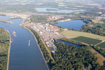 Harbor in Lauterbourg in the state Bas-Rhin, France