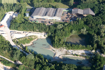 Drone image of Riedseltz in the state Bas-Rhin, France