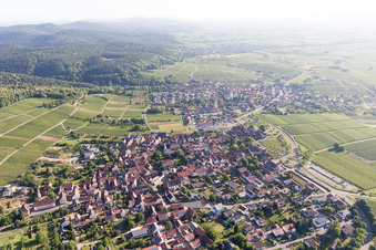 District Schweigen in Schweigen-Rechtenbach in the state Rhineland-Palatinate, Germany out of the air