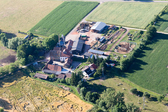 District Schaidt in Wörth am Rhein in the state Rhineland-Palatinate, Germany viewn from the air