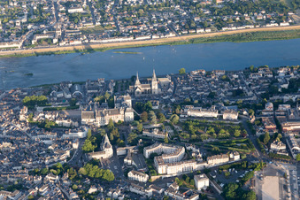 Aerial photograpy of Blois in the state Loir et Cher, France