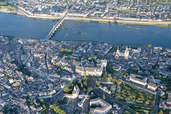 Blois in the state Loir et Cher, France from above