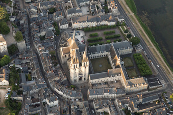 Blois in the state Loir et Cher, France viewn from the air