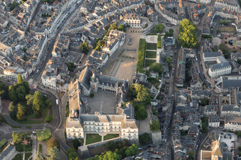 Drone recording of Blois in the state Loir et Cher, France