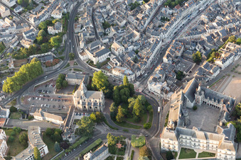 Drone image of Blois in the state Loir et Cher, France