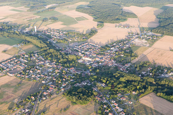 Aerial view of Huisseau-sur-Cosson in the state Loir et Cher, France