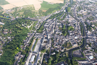 Vendôme in the state Loir et Cher, France viewn from the air