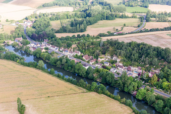 Aerial photograpy of Thoré-la-Rochette in the state Loir et Cher, France