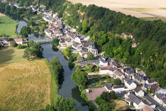 Drone recording of Saint-Rimay in the state Loir et Cher, France