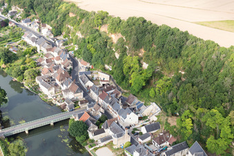 Saint-Rimay in the state Loir et Cher, France seen from a drone
