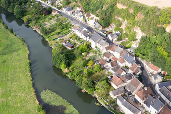 Aerial view of Saint-Rimay in the state Loir et Cher, France
