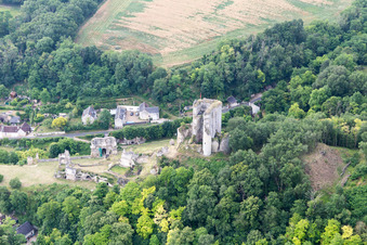 Lavardin in the state Loir et Cher, France viewn from the air