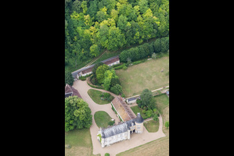 Drone image of Lavardin in the state Loir et Cher, France