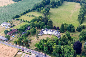 Aerial view of Ambloy in the state Loir et Cher, France