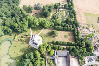 Saint-Cyr-du-Gault in the state Loir et Cher, France from the plane