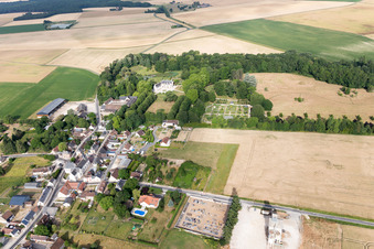 Saint-Cyr-du-Gault in the state Loir et Cher, France seen from a drone