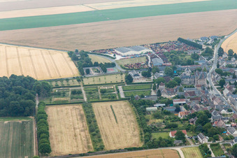 Talcy in the state Loir et Cher, France viewn from the air