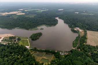 Combreux in the state Loiret, France viewn from the air