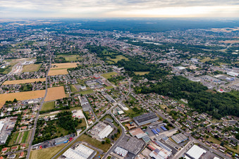 Oblique view of Villemandeur in the state Loiret, France