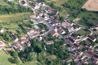 Aerial photograpy of Paroy-en-Othe in the state Yonne, France