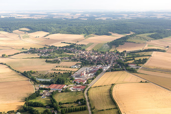 Aerial view of Chailley in the state Yonne, France