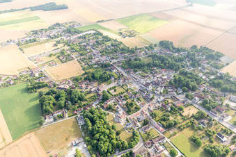 Aerial view of Auxon in the state Aube, France