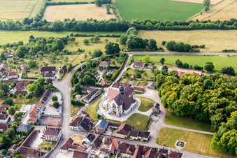 Church building in the village of in Saint-Phal in Grand Est, France