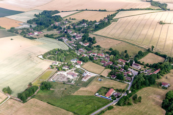 Aerial photograpy of Lirey in the state Aube, France