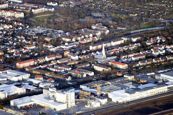 St. Conrad in the district Rheinau in Mannheim in the state Baden-Wuerttemberg, Germany