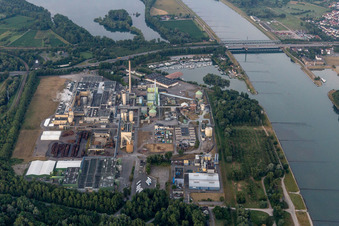 Maxau, Stora Enso in the district Knielingen in Karlsruhe in the state Baden-Wuerttemberg, Germany