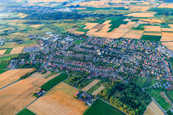 View of the town from the northwest in the district Bauschlott in Neulingen in the state Baden-Wuerttemberg, Germany