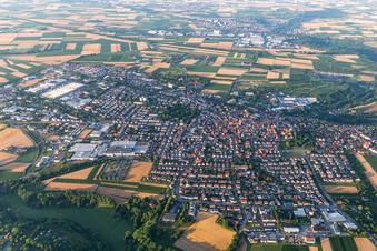 Town View of the streets and houses of the residential areas in Markgroeningen in the state Baden-Wurttemberg, Germany