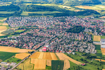 Aerial photograpy of Essingen in the state Baden-Wuerttemberg, Germany