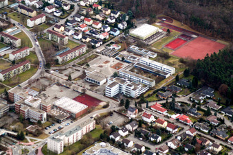Dorschberg district with IGS Wörth and Dorschberg primary school in Wörth am Rhein in the state Rhineland-Palatinate, Germany
