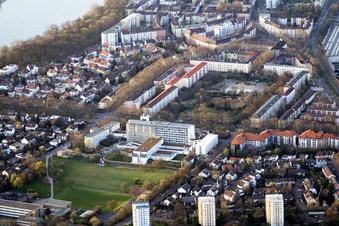 Pfalzplatz, Deaconess Hospital in the district Niederfeld in Mannheim in the state Baden-Wuerttemberg, Germany
