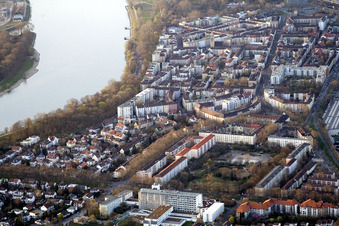 Stephanienufer, Pfalzplatz, Deaconess Hospital in the district Lindenhof in Mannheim in the state Baden-Wuerttemberg, Germany