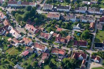 Ramberg settlement in the district Riedlingen in Donauwörth in the state Bavaria, Germany out of the air